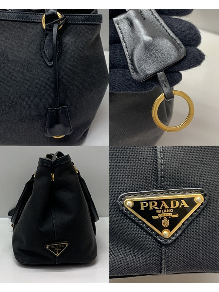 PRADA 2WAYバッグ ブラック ダメージあり プラダ ハンドバッグ ショルダーバッグ  