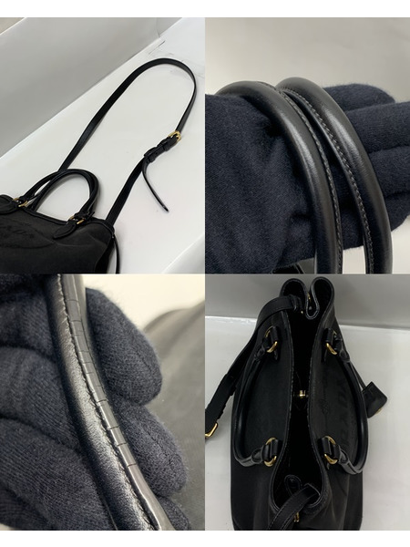 PRADA 2WAYバッグ ブラック ダメージあり プラダ ハンドバッグ ショルダーバッグ  