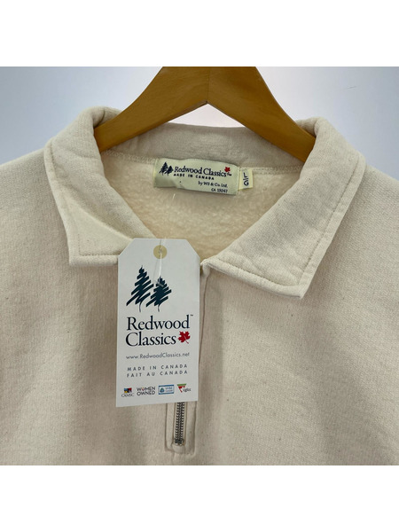 スウェット・トレーナー REDWOOD CLASSICS ハーフジップ ベージュ (L)