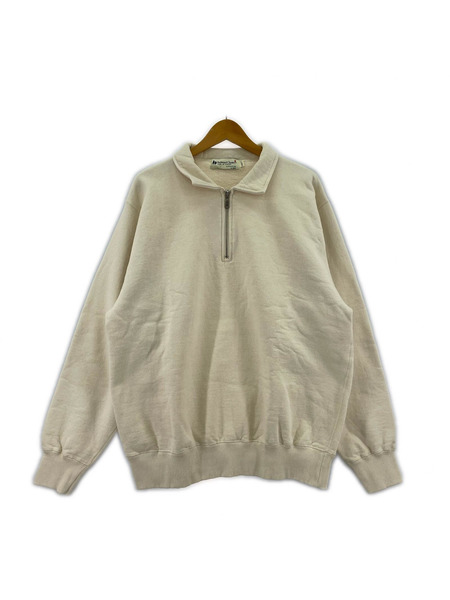 スウェット・トレーナー REDWOOD CLASSICS ハーフジップ ベージュ (L)