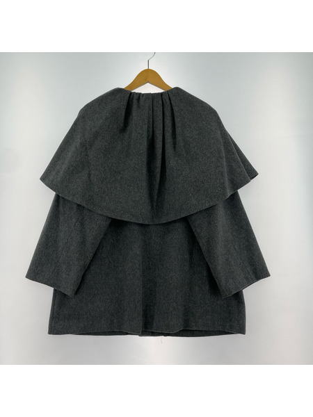 CADUNE コート ソノ他 CADUNE フリルコート 38 グレー[値下]
