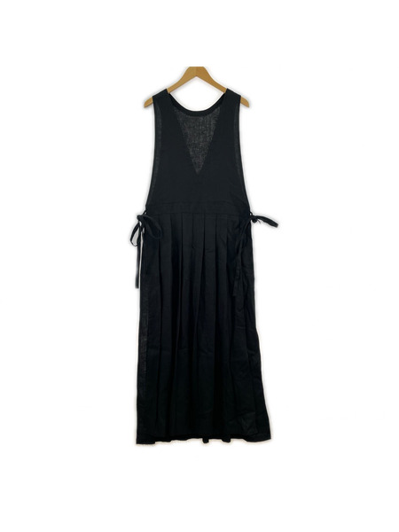 ノースリーブワンピース vrai リネンジレドレス blk