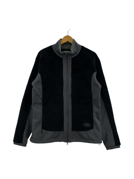 uniform experiment FLEECE PANEL BLOUSON 黒 (2)