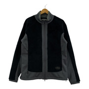 uniform experiment FLEECE PANEL BLOUSON 黒 (2)