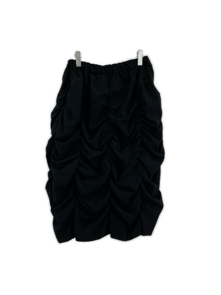 COMME des GARCONS コムコム ギャザーデザインスカート ブラック