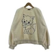 Candy Stripper スウェット・トレーナー NAUGHTY CAT BOA TOPS アイボリー 2