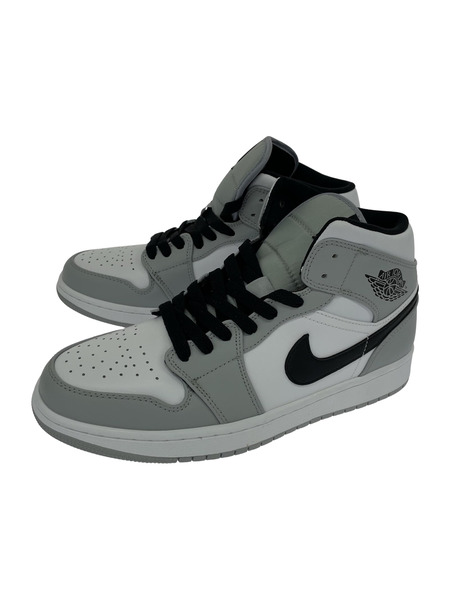 NIKE/AIR JORDAN 1 MID/26.5cm/554724-092/Light Smoke Grey