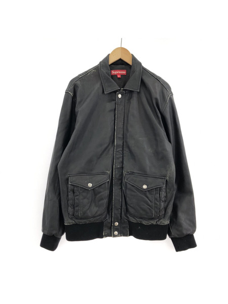 Supreme 07AW LEATHER BOMBER JACKET レザージャケット M