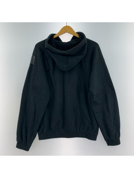 NUMBER (N)INE 01AW スタンダード期 エンブレムプリント 弾痕パーカー 3 黒