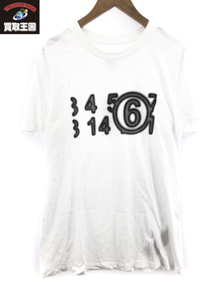 MM6 by Maison Margiela ズームロゴ S Sカットソー ホワイト SIZE:M[値