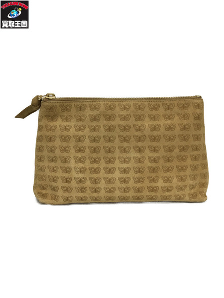 Bottega Veneta　パピヨン スエード ポーチ ベージュ[値下]