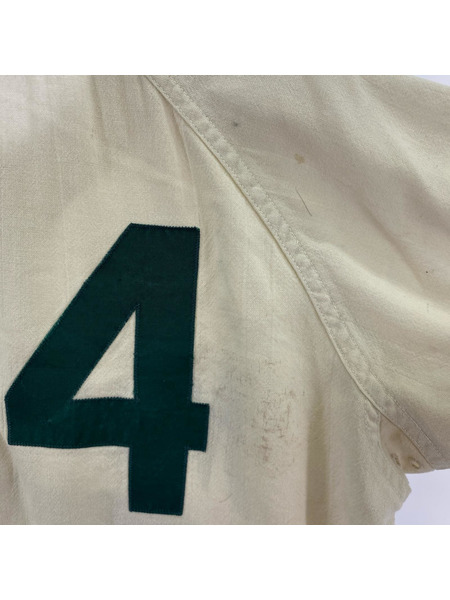 wilson 半袖シャツ 60s ベースボールシャツ 42 生成リ×グリーン