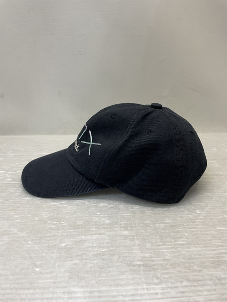 SAINT MICHAEL SMX6 CAP 刺繍 6パネルキャップ OS ブラック SM-YS8-0000-068