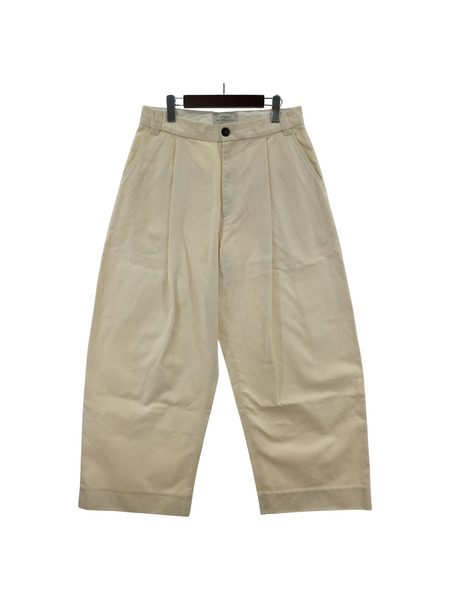 STUDIO NICHOLSON SORTE ピーチコットンツイル ワイドパンツ M アイボリー SNM-351