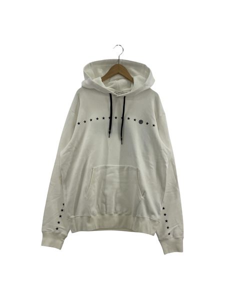 MONCLER GENIUS×FRAGMENT 21AW プリントPOパーカー 白 (L)