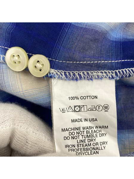 AIE 長袖シャツ PAINTER SHIRT 青 (M)