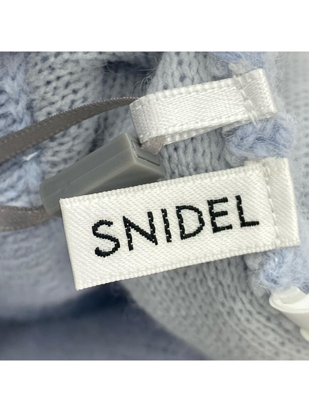snidel ミニスカート フォックスニットスカート ONE BLU