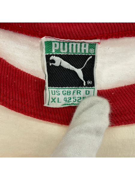 PUMA 半袖Tシャツ・カットソー 80S ラグランTEE XL レッド