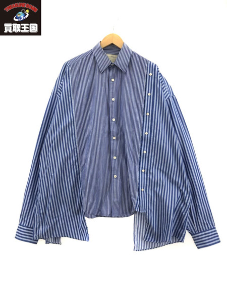 77CIRCA 21SS circa make double placket wide shirt Stripe[値下]