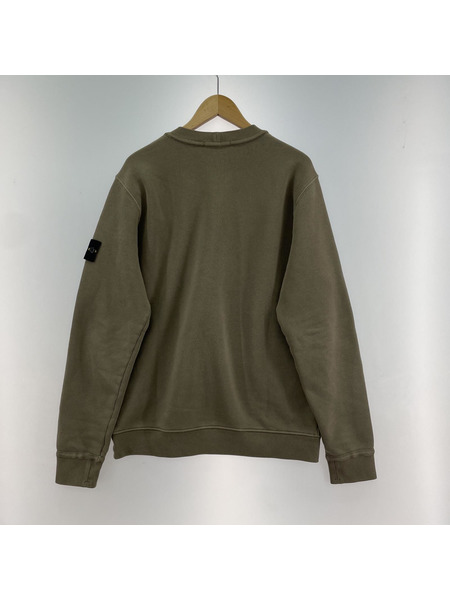 STONE ISLAND ORGANIC COTTON DIAGONAL FLEECE OLD EFFECT L