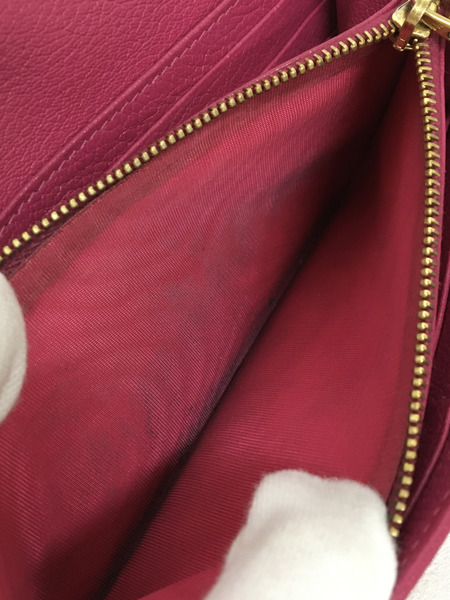 MiuMiu　マドラス 長財布 バイカラー ピンク