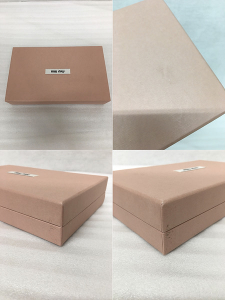 MiuMiu　マドラス 長財布 バイカラー ピンク