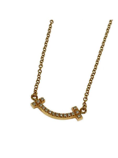 ジュエリー Tiffany&Co. K18/ネックレス/2.2g ダイヤ付キ