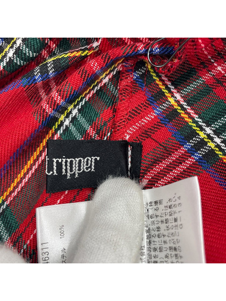 Candy Stripper ロングスカート TINY RIBBON TIERD SKIRT 赤 2