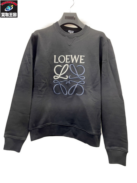 LOEWE ANAGRAM SWEAT SHIRT アナグラム刺繍スウェット XS ブラック