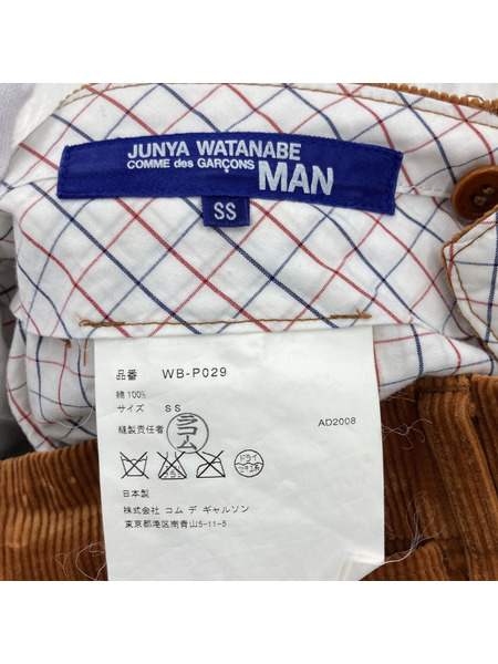 JUNYA WATANABE MEN コーデュロイストレートパンツ（SS）茶