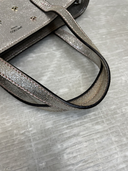 JIMMY CHOO BRIA スタースタッズ 2WAYバッグ シルバー[値下]
