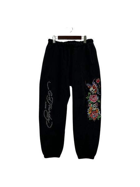 XLARGE×ed hardy スウェットパンツ 黒 M