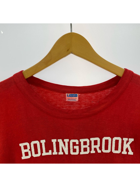 70~80s Champion バータグ後期 BOLINGBROOK フットボールシャツ M レッド