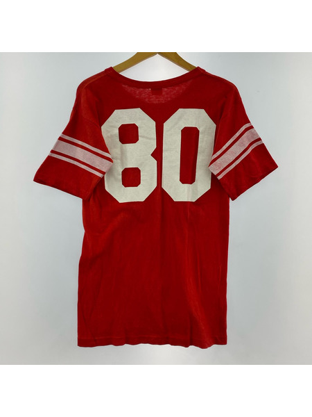 70~80s Champion バータグ後期 BOLINGBROOK フットボールシャツ M レッド