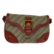 BURBERRY BLUE LABEL ショルダーバッグ チェック×レッド