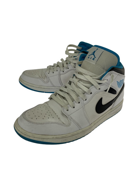 Nike Air Jordan 1 Mid White/Laser blue (27cm)