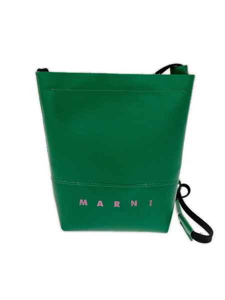 MARNI ショルダーバッグ ロゴプリント GRN