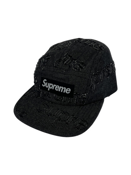 Supreme Lasered Denim Camp Cap ブラック