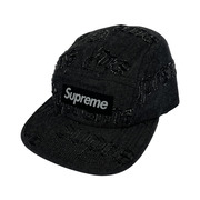 Supreme Lasered Denim Camp Cap ブラック