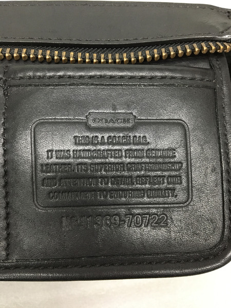 COACH コーチ レザー　ウエストバッグ　黒　70722