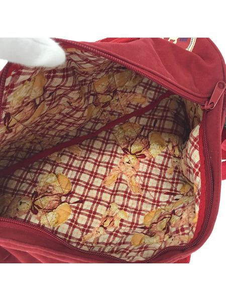 PINK HOUSE ショルダーバッグ ウサギ刺繍ボストンバッグ RED