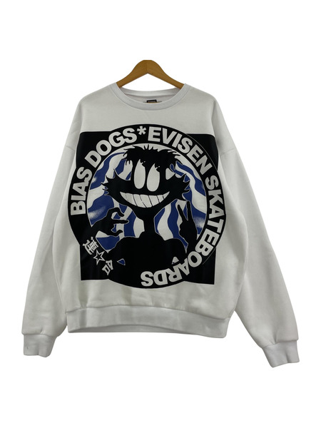 EVISEN skateboards BIAS DOGS スウェット 白 M[値下]