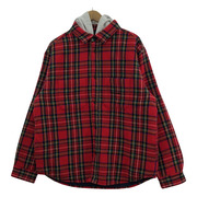 Supreme 23AW Tartan Flannel Hooded Shirt レッド M
