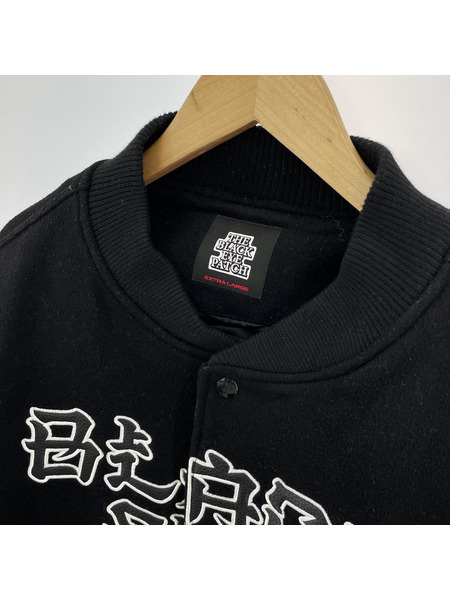 BLACK EYE PATCH BLACK KANJI LOGO HWC LABEL VARSITY XL