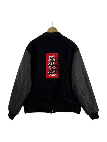 BLACK EYE PATCH BLACK KANJI LOGO HWC LABEL VARSITY XL