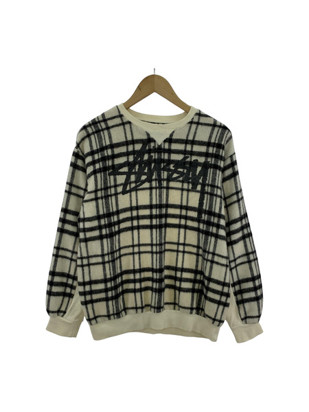 STUSSY クルーネックニット アイボリー (M)