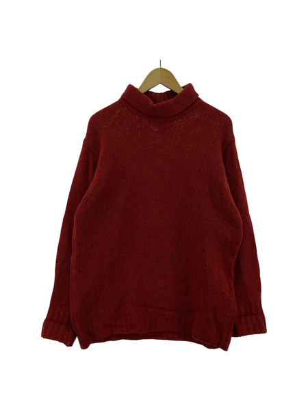 L.L.Bean スコットランド製 ウールニットセーター (WOMEN'S L) エンジ