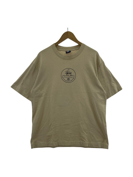 90s STUSSY USA製 ALOHA NUI Tee ベージュ L[値下]