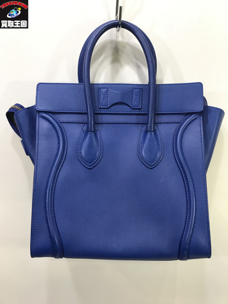 CELINE/ラゲージミニショッパー/ブルー/ショルダーストラップ欠品