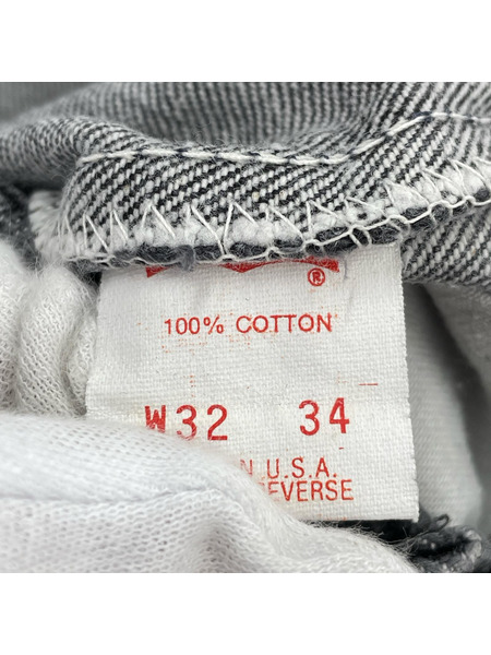 Levi's デニム・ジーンズ 550 black denim pants 後染メブラック